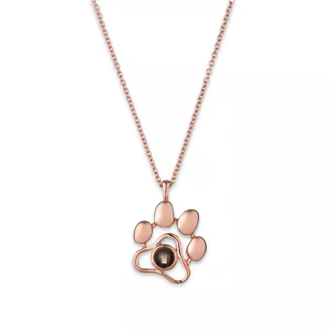 PawPrint Love Necklace – Says ‘I Love You’ in 100 Languages
