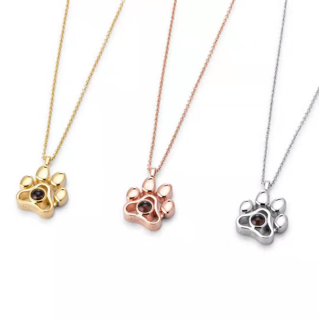 PawPrint Love Necklace – Says ‘I Love You’ in 100 Languages