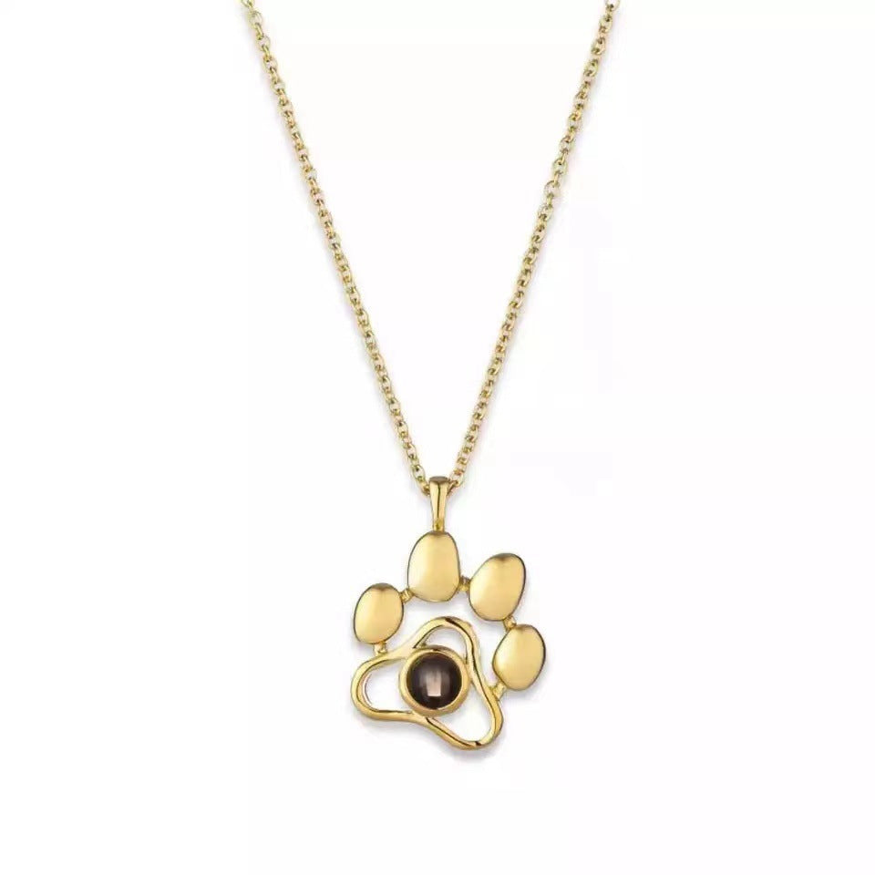 PawPrint Love Necklace – Says ‘I Love You’ in 100 Languages